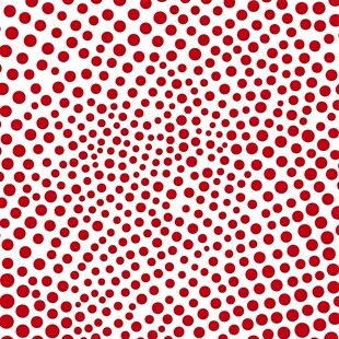 红色圆点渐变图案背景
