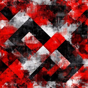 红黑几何抽象纹理图案