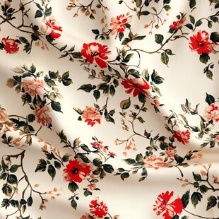 花卉印花布料 优雅浪漫风