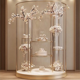 梦幻樱花蛋糕展示橱窗