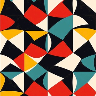 几何色块抽象图案设计