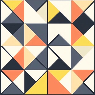 几何拼接多彩图案设计