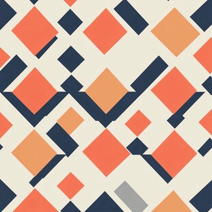 几何方块拼接抽象图案
