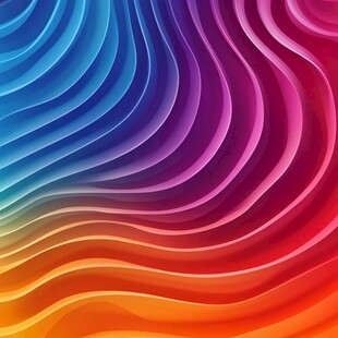 多彩波浪渐变背景图案