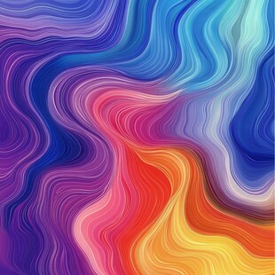 多彩流动波纹抽象背景图