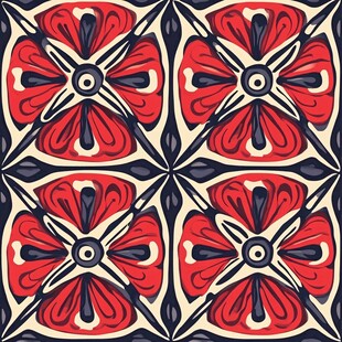 复古几何花卉图案纹理