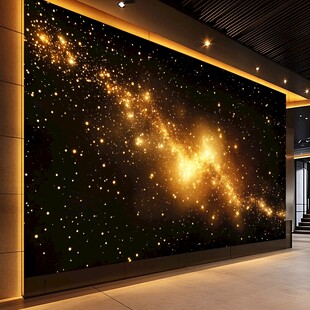 室内璀璨星空墙面装饰图