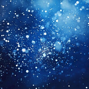 梦幻蓝色雪花背景图