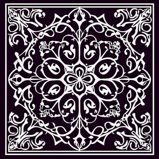 黑白对称花纹装饰图案