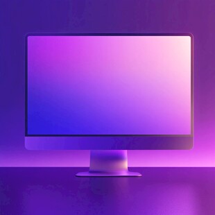 梦幻紫色调电脑显示器