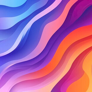 多彩波浪渐变抽象背景图