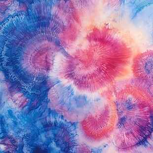 梦幻扎染风彩色图案纹理