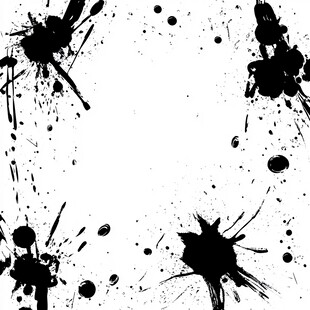 水墨飞溅创意边框背景图