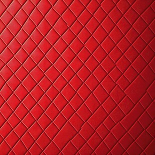 红色菱形格纹皮革纹理