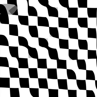 扭曲的黑白方格图案