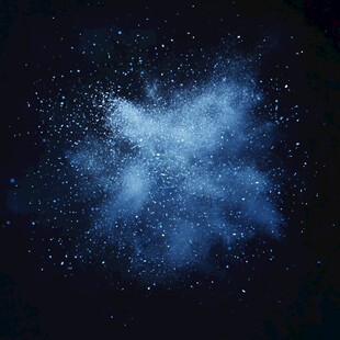 蓝色粉末爆炸特效画面