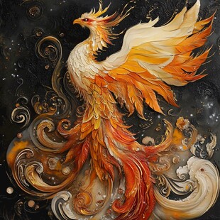 绚丽凤凰振翅于奇幻之境