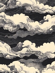 中式水墨云纹图案纹理