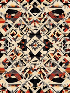 几何抽象图案无缝背景图