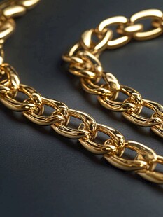 奢华金链条饰品特写