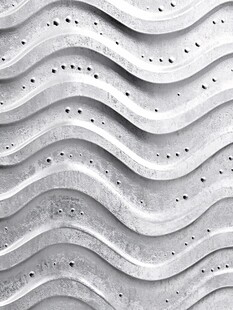 波浪纹理混凝土墙面