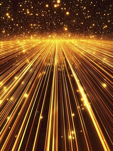 金色光线星空梦幻背景