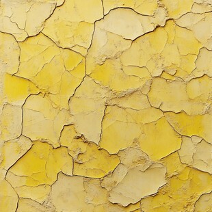 黄色墙面裂纹纹理图案