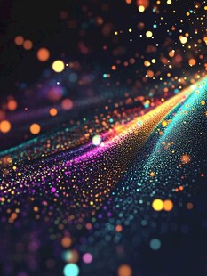 梦幻炫彩粒子流动背景