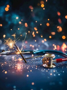 听诊器与烟火的梦幻组合