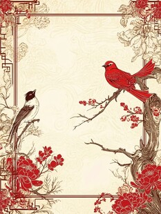 中式花鸟图 古典雅致意境