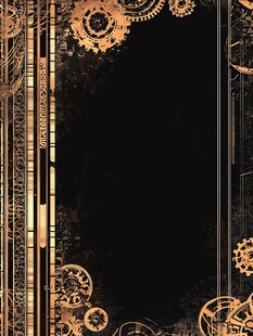 蒸汽朋克风机械元素边框
