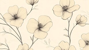 简约花卉图案背景设计