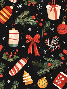 圣诞节日装饰图案设计