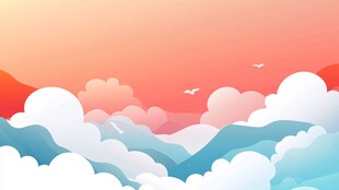 梦幻云海间的浪漫天空