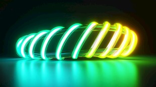 炫彩螺旋霓虹灯管造型