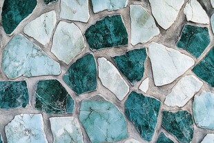 绿白相间碎拼石材纹理