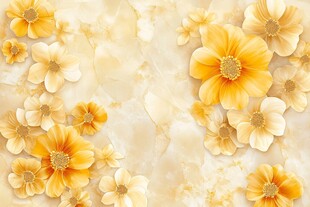 唯美黄色花卉背景图