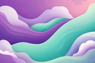 梦幻渐变云海插画