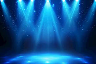 蓝色梦幻舞台灯光背景