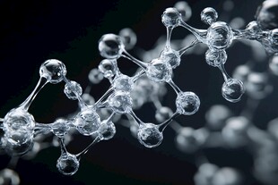 透明分子结构模型展示