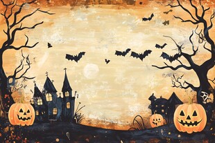 万圣节奇幻夜的鬼魅景象