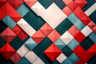 多彩立体方块几何图案背景