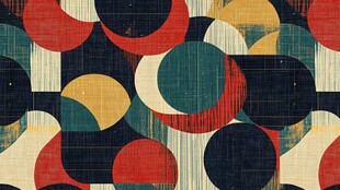 复古几何图案抽象艺术背景