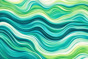 蓝绿渐变波浪纹理背景图