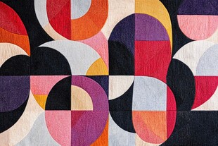 几何多彩抽象图案设计