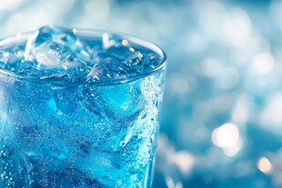 蓝色冰饮 清凉视觉盛宴