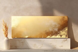 金色抽象画 简约家居装饰