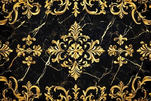 黑金奢华花纹大理石背景