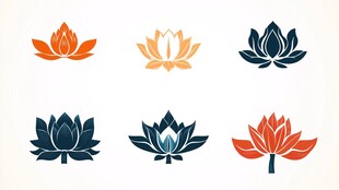 六款精美莲花图案设计