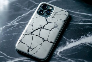 大理石纹手机壳质感展示